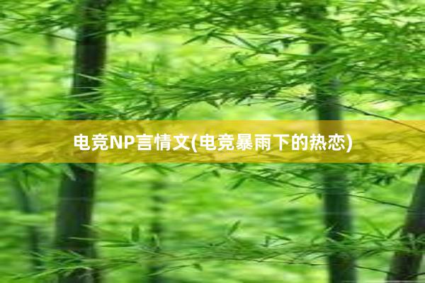 电竞NP言情文(电竞暴雨下的热恋)