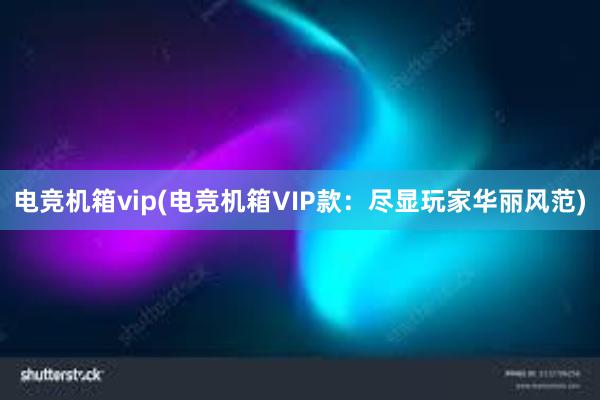 电竞机箱vip(电竞机箱VIP款：尽显玩家华丽风范)